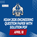 KEAM 2026 Engineering April 18Â Question Paper with Solution PDF